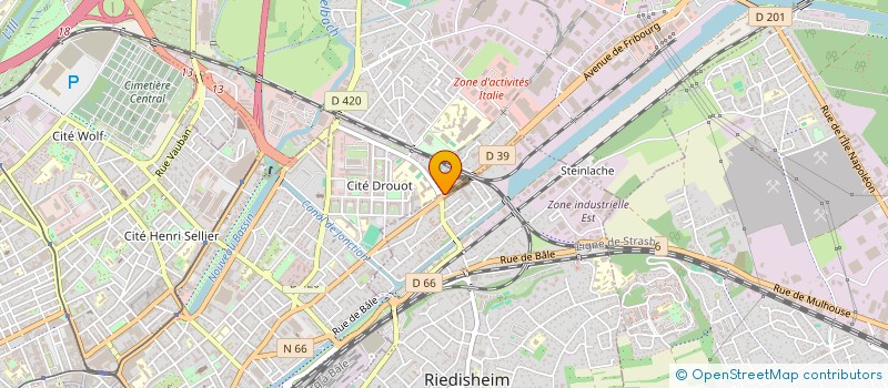 localisation de l'entreprise SOCIETE MULHOUSIENNE DE CHAUFFAGE ET SANITAIRE à MULHOUSE