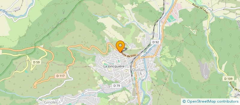 localisation de l'entreprise SOCIETE MULLOT ET COMPAGNIE SA à QUILLAN