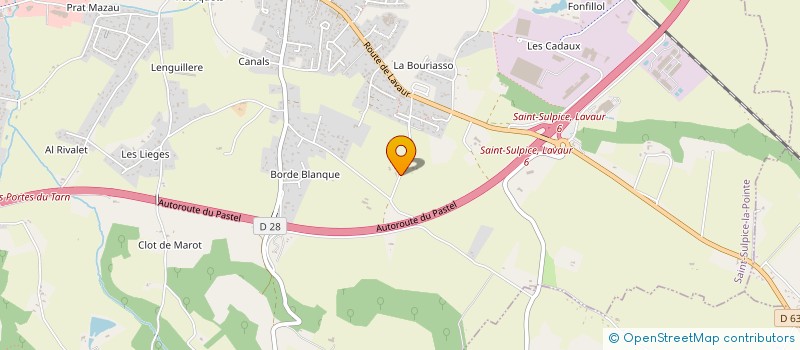 localisation de l'entreprise SOCIETE NATURE ET LOISIRS DE GIROUSSENS  SAINT-SULPICE-LA-POINTE