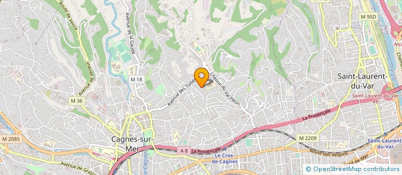 localisation de l'entreprise SOCIETE NAUTIQUE CROS DE CAGNES à CAGNES SUR MER