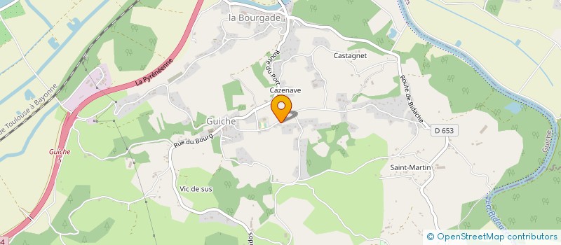 localisation de l'entreprise SOCIETE NEGOCE GENIE CIVIL  GUICHE