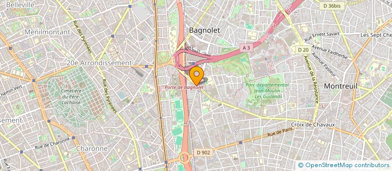 localisation de l'entreprise SOCIETE NETTOYAGE BATIMENT ET SERVICES à BAGNOLET