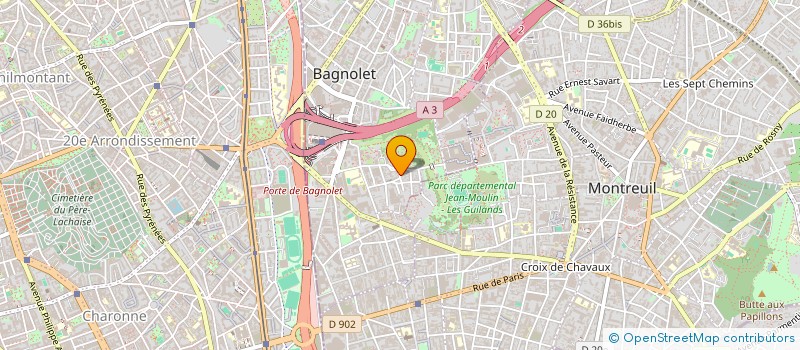 localisation de l'entreprise SOCIETE NG à BAGNOLET
