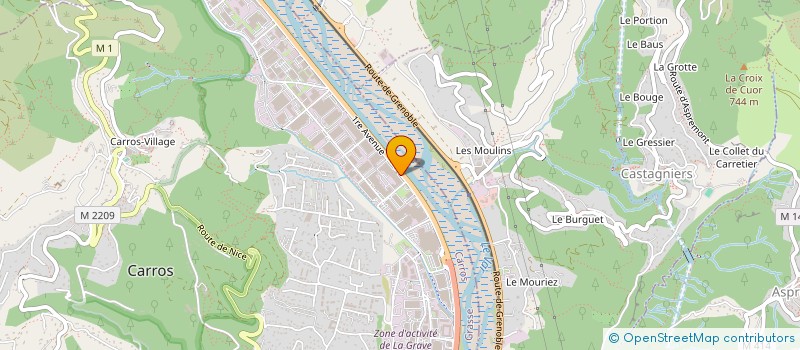 localisation de l'entreprise SOCIETE NICOISE DEPANNAGE ET MANUTENTION. SNDM à CARROS