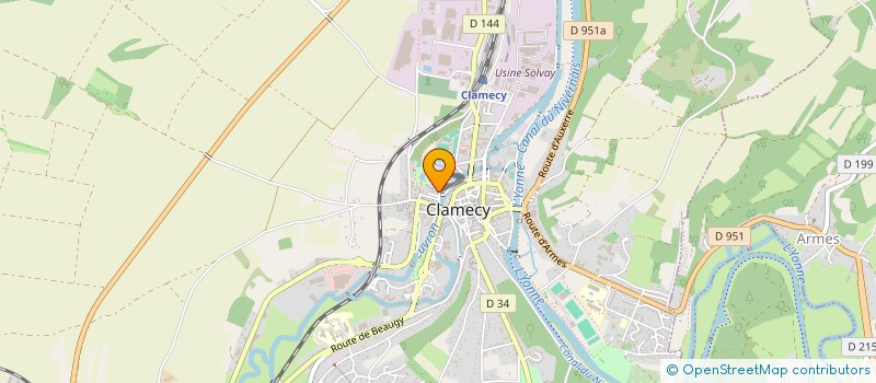 localisation de l'entreprise SOCIETE NIVERNAISE ELECTROMENAGER ET CUISINE à CLAMECY