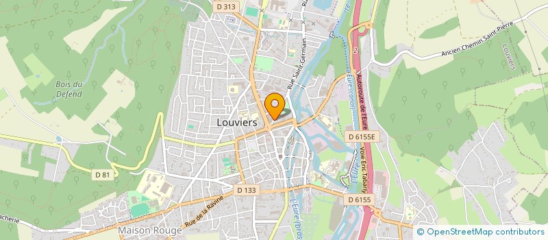 localisation de l'entreprise SOCIETE NORMANDE TRAVAUX CANALISATIONS à LOUVIERS
