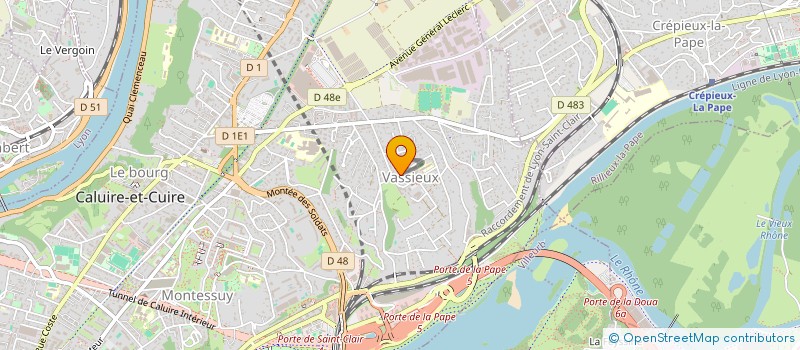 localisation de l'entreprise SOCIETE NOUVELLE BOULANGERIE DE VASSIEUX  CALUIRE-ET-CUIRE