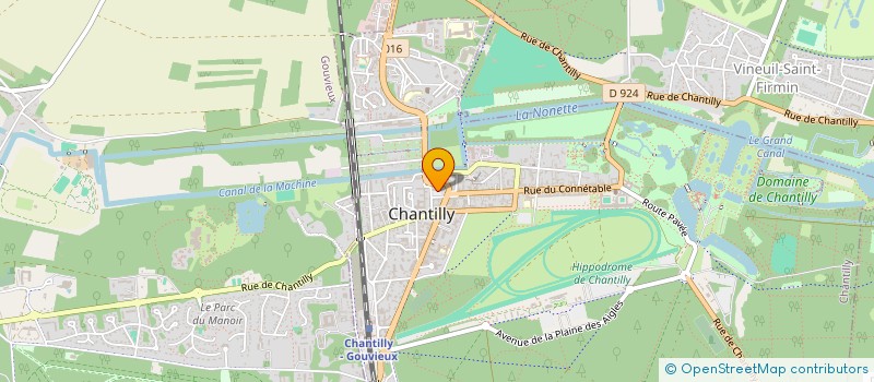 localisation de l'entreprise SOCIETE NOUVELLE CENTRE CYCLO SPORTS  CHANTILLY