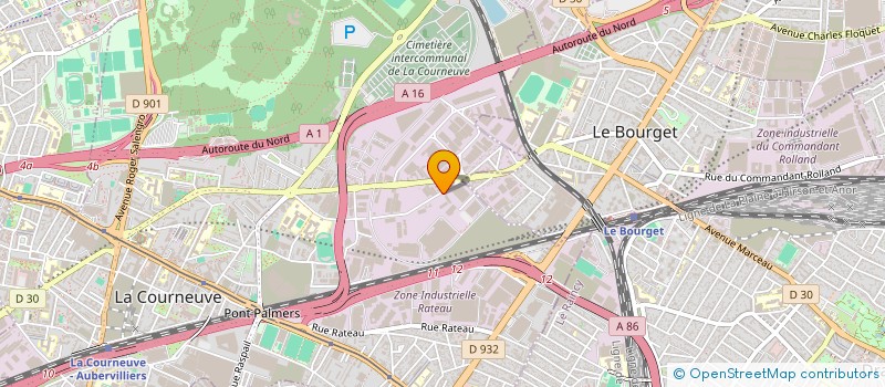 localisation de l'entreprise SOCIETE NOUVELLE CEREV à LA COURNEUVE