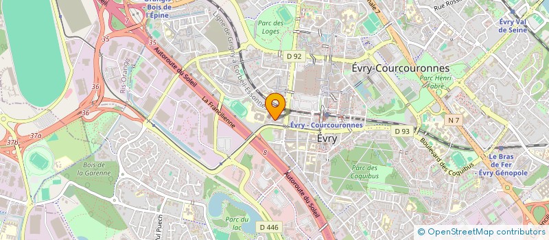 localisation de l'entreprise SOCIETE NOUVELLE COVEMAT  EVRY-COURCOURONNES