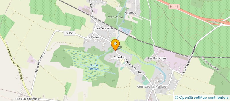 localisation de l'entreprise SOCIETE NOUVELLE D'ELECTRICITE COGNACAISE à GENSAC-LA-PALLUE