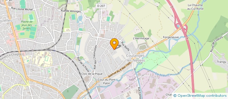 localisation de l'entreprise SOCIETE NOUVELLE DE METALLERIE à COULANGES-LES-NEVERS