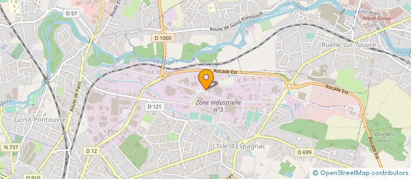 localisation de l'entreprise SOCIETE NOUVELLE DE TRAVAUX PUBLICS ET DE GENIE CIVIL - SNGC à L'ISLE-D'ESPAGNAC