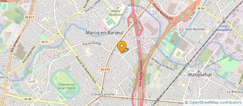 localisation de l'entreprise SOCIETE NOUVELLE DELOBEL à MARCQ-EN-BARŒUL