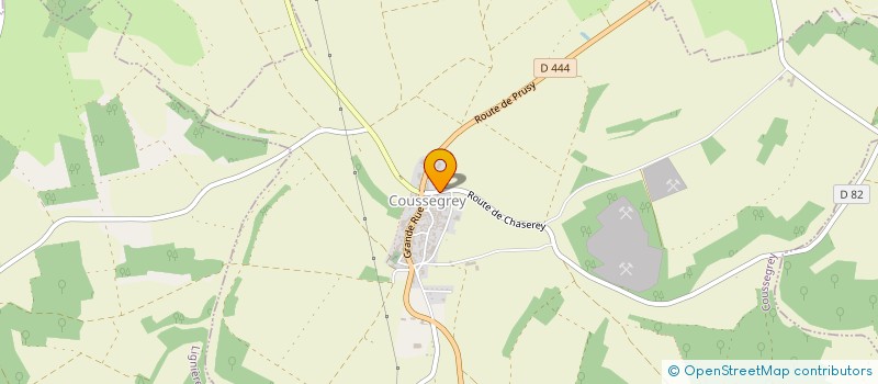 localisation de l'entreprise SOCIETE NOUVELLE DES CARRIERES DE COUSSEGREY  COUSSEGREY