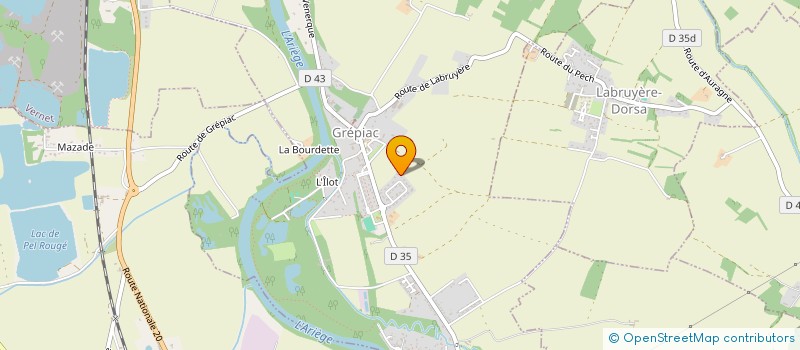 localisation de l'entreprise SOCIETE NOUVELLE DES DRAGAGES DE GREPIAC  GREPIAC