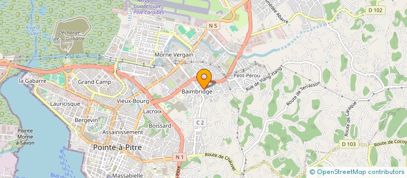 localisation de l'entreprise SOCIETE NOUVELLE DU BATIMENT ET DES TRAVAUX PUBLICS à LES ABYMES