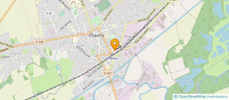 localisation de l'entreprise SOCIETE NOUVELLE DU GARAGE DE LA GARE à CHAUNY