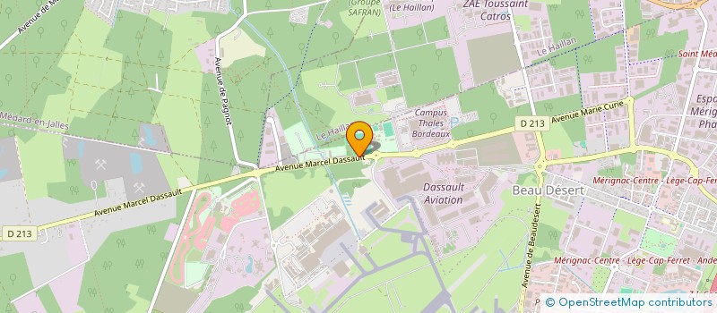 localisation de l'entreprise SOCIETE NOUVELLE DU JEU DE PAUME  MERIGNAC