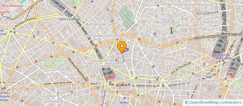 localisation de l'entreprise SOCIETE NOUVELLE DU THEATRE DE L'OEUVRE  PARIS