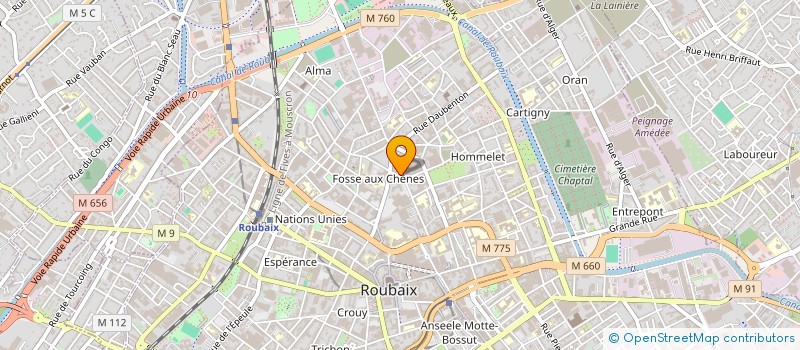 localisation de l'entreprise SOCIETE NOUVELLE FABRITEX  ROUBAIX