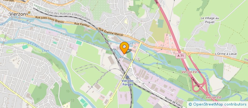 localisation de l'entreprise SOCIETE NOUVELLE FCI INDUSTRIES à VIERZON