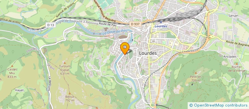 localisation de l'entreprise SOCIETE NOUVELLE HOTELIERE  LOURDES
