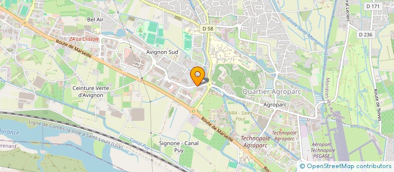 localisation de l'entreprise SOCIETE NOUVELLE J.L.R AUTOMOBILES  AVIGNON
