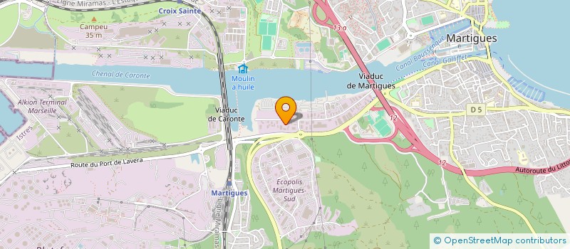 localisation de l'entreprise SOCIETE NOUVELLE JCG ENVIRONNEMENT à MARTIGUES