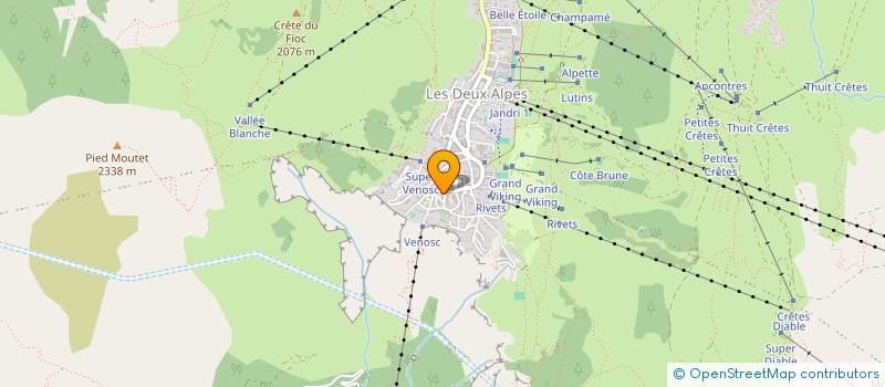 localisation de l'entreprise SOCIETE NOUVELLE LE CELLIER à LES DEUX ALPES