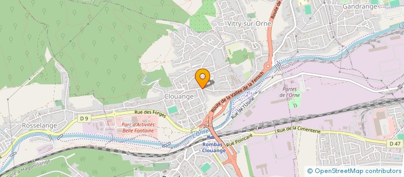 localisation de l'entreprise SOCIETE NOUVELLE LES HALLES DE CUTRY  CLOUANGE