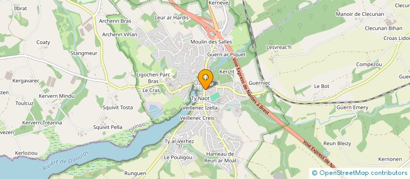 localisation de l'entreprise SOCIETE NOUVELLE MENEZ KERAUTRET  DAOULAS