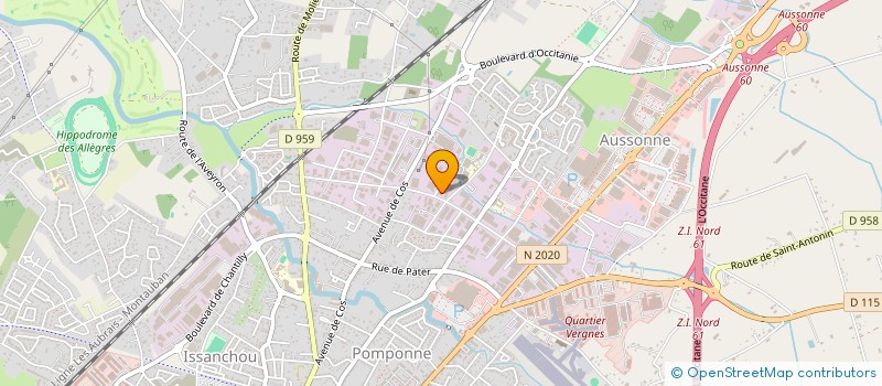 localisation de l'entreprise SOCIETE NOUVELLE MIROITERIE POUX  MONTAUBAN