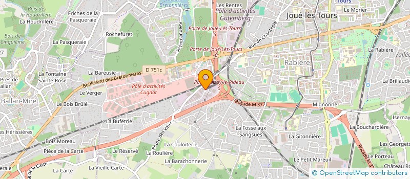 localisation de l'entreprise SOCIETE NOUVELLE NIVET ACOUSTIC à JOUE-LES-TOURS