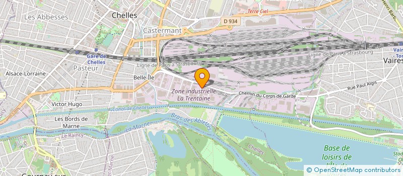 localisation de l'entreprise SOCIETE NOUVELLE PARIS EST COURSES à CHELLES