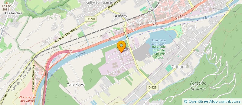 localisation de l'entreprise SOCIETE NOUVELLE SOMERM à GILLY-SUR-ISERE