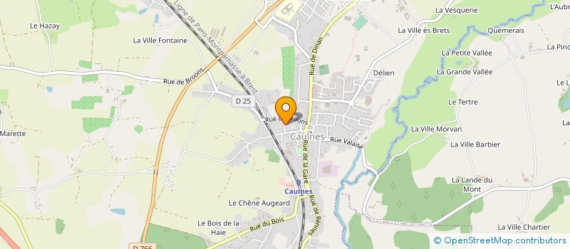 localisation de l'entreprise SOCIETE NOUVELLE TOITURE POUESSEL à CAULNES