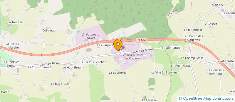 localisation de l'entreprise SOCIETE NOUVELLE TRANSARMOR SARL à LOUDEAC