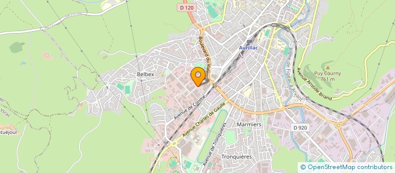 localisation de l'entreprise SOCIETE NOUVELLE TRANSPORTS VERBIGUIE à AURILLAC