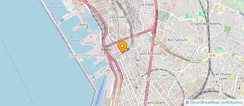 localisation de l'entreprise SOCIETE NOUVELLE TRAVAUX DE BATIMENT  MARSEILLE