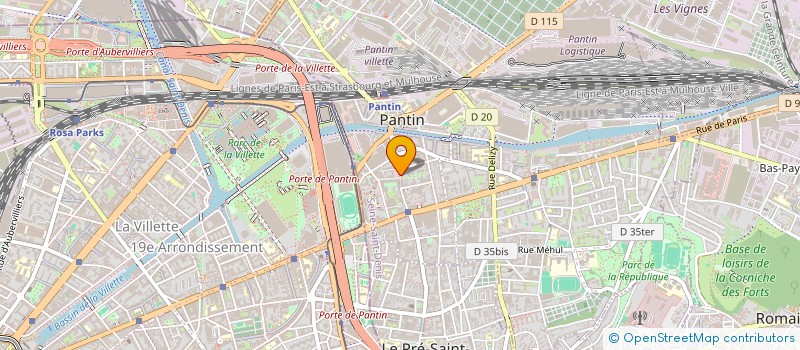 localisation de l'entreprise SOCIETE NOUVELLE WASH COLOR  PANTIN