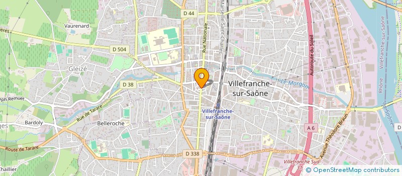 localisation de l'entreprise SOCIETE OPTIQUE LUNETTERIE CALADOISE à VILLEFRANCHE-SUR-SAONE