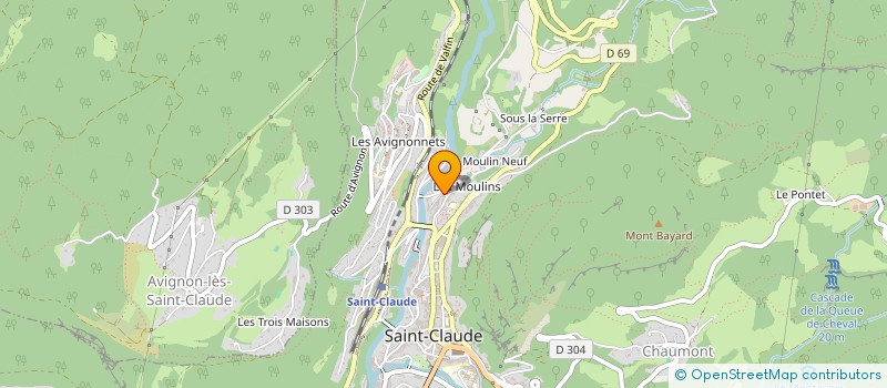 localisation de l'entreprise SOCIETE PACAUD à SAINT-CLAUDE