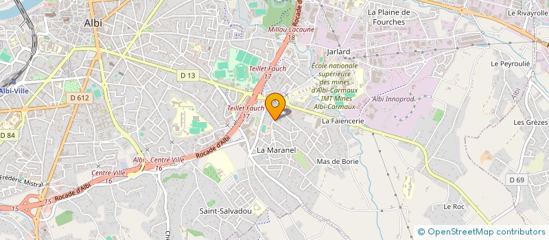 localisation de l'entreprise SOCIETE PACK DIFFUSION à ALBI