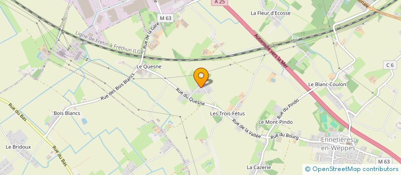 localisation de l'entreprise SOCIETE PACQUET FREDERIC  ENNETIERES-EN-WEPPES