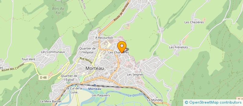 localisation de l'entreprise SOCIETE PAGNOT ET COMPAGNIE à MORTEAU