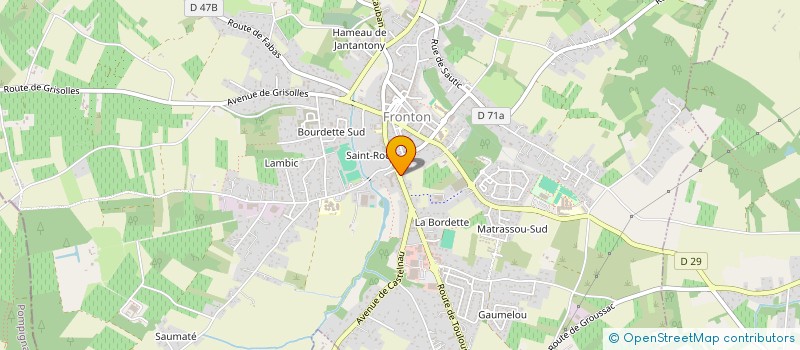 localisation de l'entreprise SOCIETE PALEZIS  FRONTON