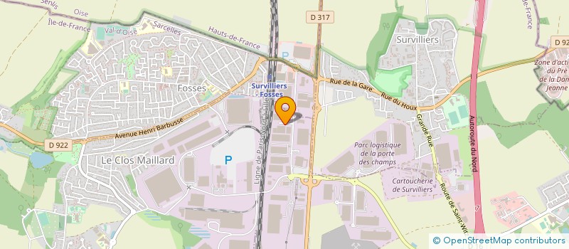 localisation de l'entreprise SOCIETE PARISIENNE D EMBALLAGES ET DISTRIBUTION à SAINT-WITZ