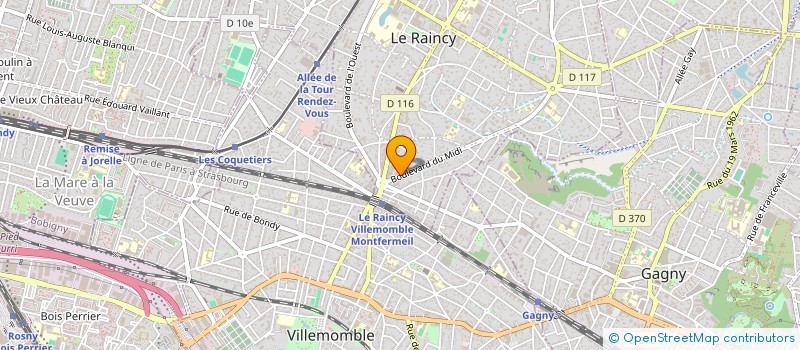 localisation de l'entreprise SOCIETE PARISIENNE D OSTHEOPATHIE à LE RAINCY