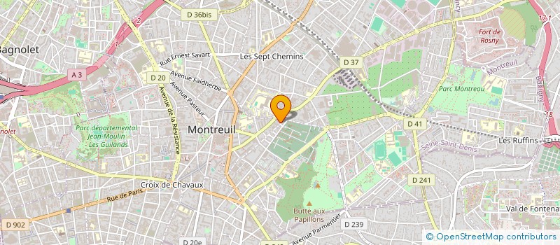 localisation de l'entreprise SOCIETE PARISIENNE DE CADMIAGE  MONTREUIL